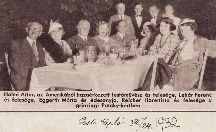  historic newspaper  photo taken on July 24 1932 at Grinzing at a famous Hungarian venue 'Pataki'