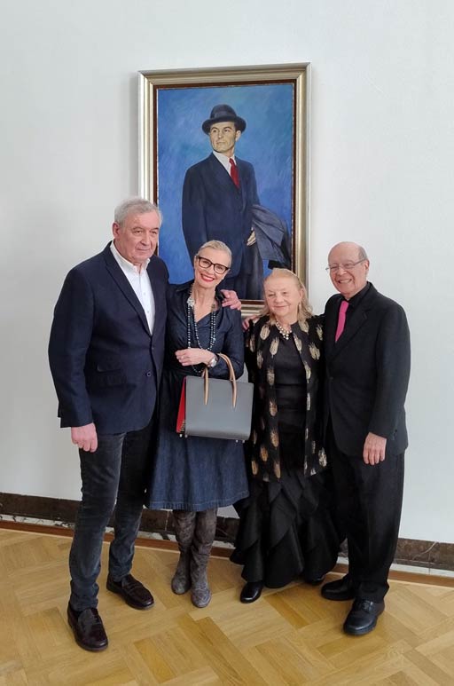 Donation ceremony and unveiling of a portrait of Jan Kiepura, gifted to to the Polish National Opera on May 15, 2025 by Marjan and Jane Kiepura.